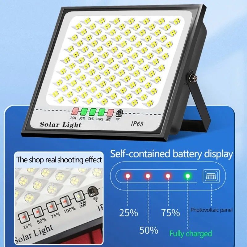 72 Lampengläser Solar-LED-Flutsicherheitslicht Batterie betrieben Außenbereich 50w Solar-LED-Flutlicht