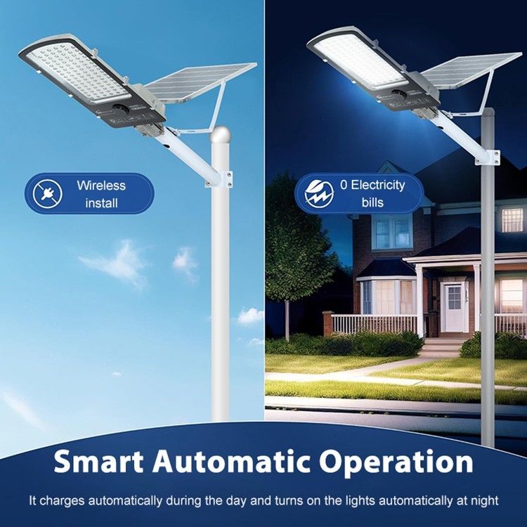Solarstraßenlampe IP65 mit integrierter Lithium-Ionen-Batterie