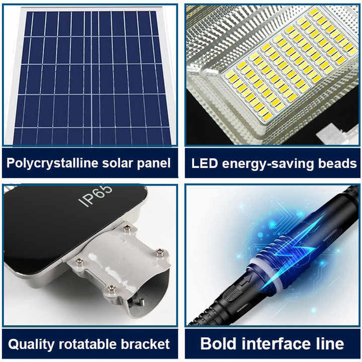Custom Split Solar Street Light 100 Watt kommerzielle Solarstraßenbeleuchtung mit Fernbedienung