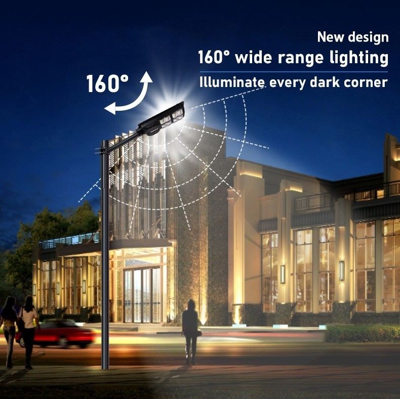 4200LM Integrated Solar Street Light All In One 100W IP65 Outdoor Solar LED Street Light