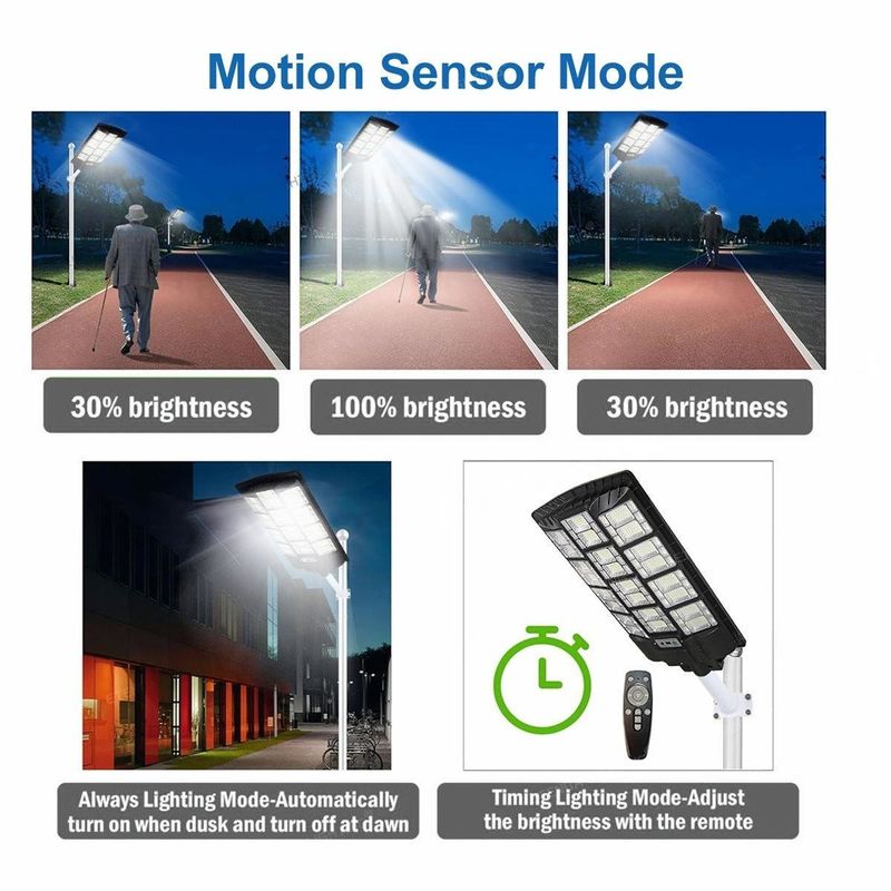 Außen 200w All-in-One Solar Street Light Bewegungssensor Wetterbeständig
