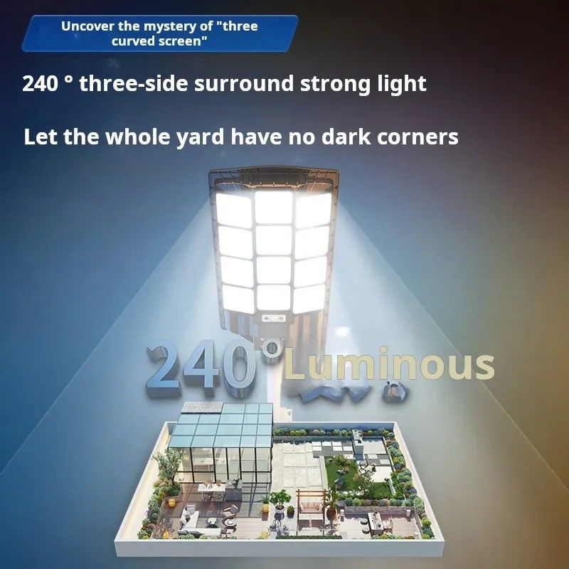 Custom integrierte Solarstraßenbeleuchtung 300w High Lumen Solar Gartenleuchten mit Lifepo4 Batterie