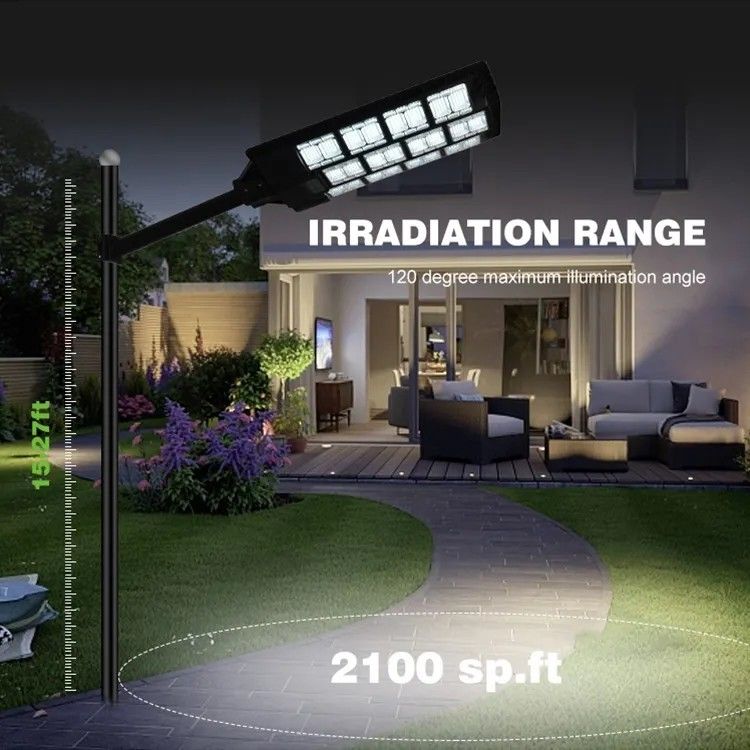 100W Solarstraßenlicht Solar-Induktionslampe IP65 automatisch eingeschaltet mit Bewegungssensor