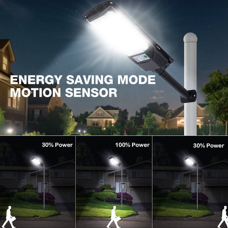 300 Watt Außenwasserdicht ABS Hochlumen Fernbedienung All in One Led Solar Straßenlaternen