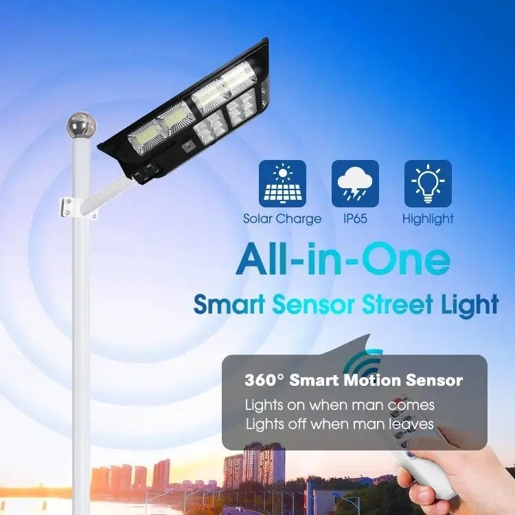 Wasserdichte integrierte Solarstraßenleuchte 200w High Lumen LED Straßenleuchte mit Solarpaneel