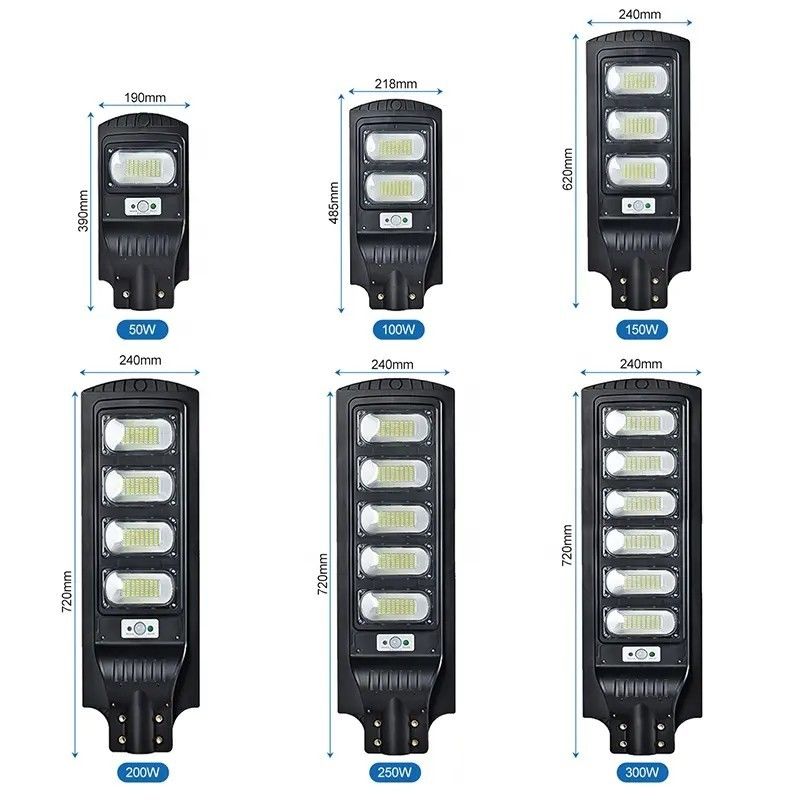 Außenlicht IP67 390*194*58 Intelligente Solarstraßenleuchte 60 Watt