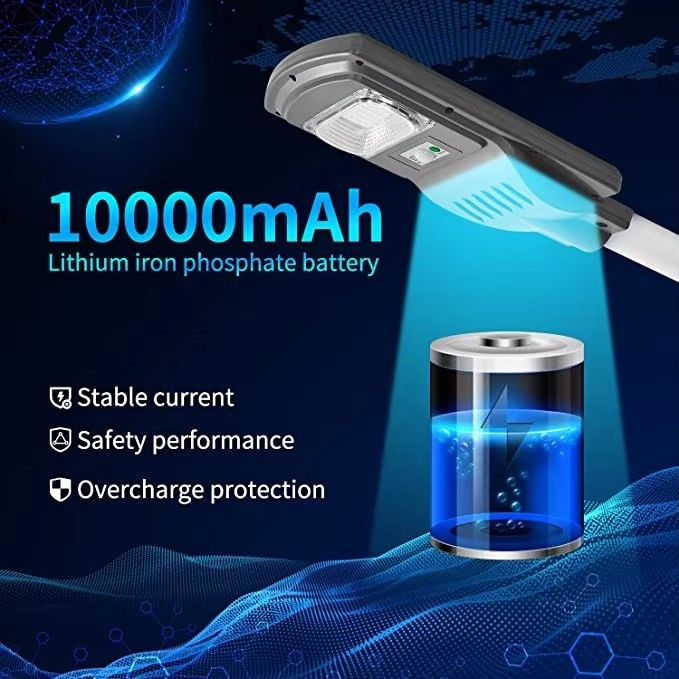 Außenlicht IP67 390*194*58 Intelligente Solarstraßenleuchte 60 Watt