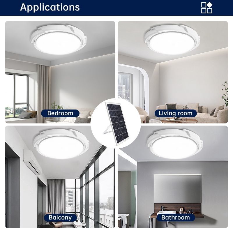 18W LED-Deckenleuchte 2835 Innen- / Außen-LED-Deckenleuchten mit Solarstrom