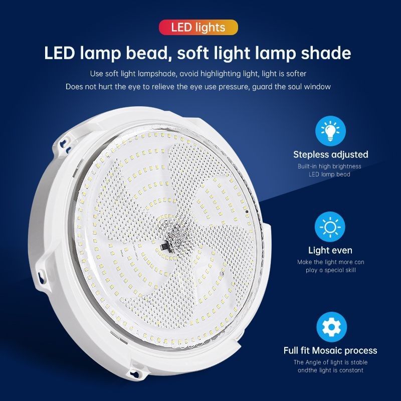 18W LED-Deckenleuchte 2835 Innen- / Außen-LED-Deckenleuchten mit Solarstrom