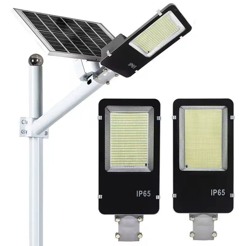 Graue High Lumen Solar Außenleuchten IP67 100 Watt LED Solar Straßenlicht Wasserdicht