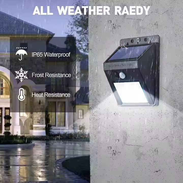 LED-Solarwandlampe Weg Treppe Außen IP65 Wasserdicht Bewegungssensor Wandlicht