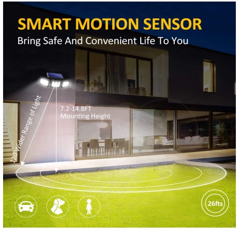 6500k Waterproof Outdoor Ip65 Motion Sensor Led Wall Lights for Exterior