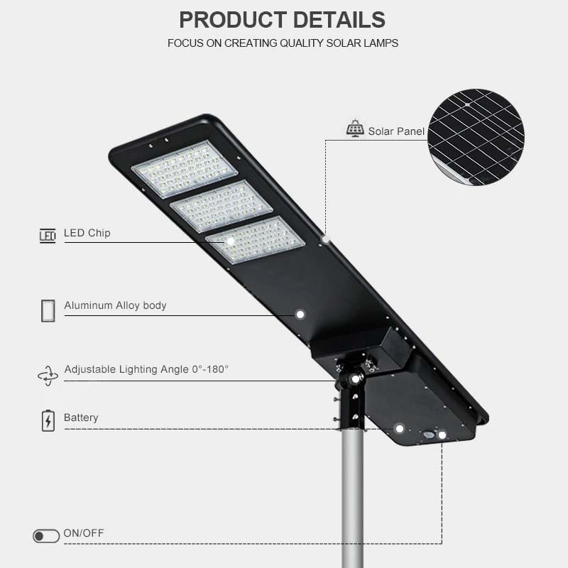 High-quality 300W Integrated Solar Street Lamp High-power DC Power Supply LED Lamp Head