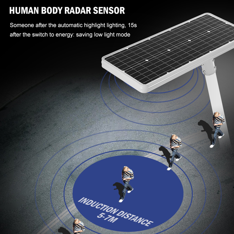 250W Outdoor street lamp LED garden human body sensor waterproof integrated solar lamp