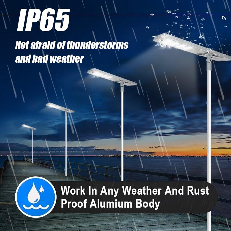 300W High-power Waterproof IP65 Outdoor Integrated LED Solar Street Lamp with Motion Sensor