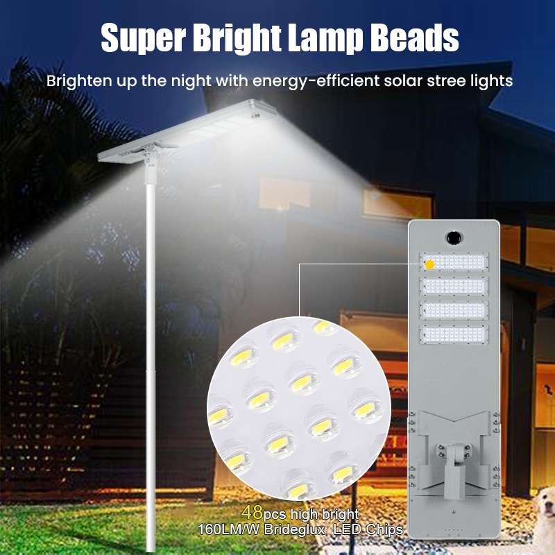 250W Outdoor street lamp LED garden human body sensor waterproof integrated solar lamp