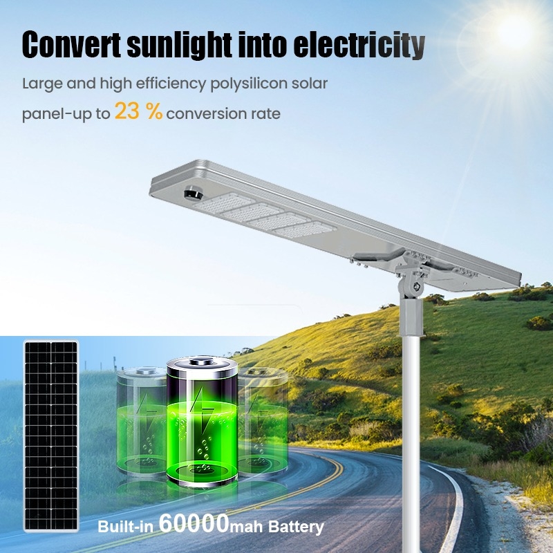 250W Outdoor street lamp LED garden human body sensor waterproof integrated solar lamp