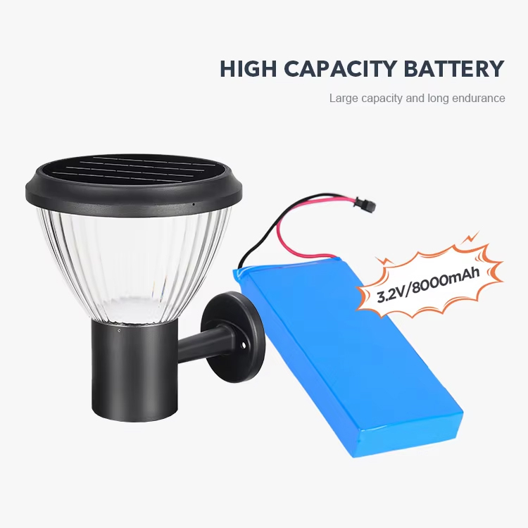 Modern Outdoor IP65 Garden Solar Wall Light Warm White LED Induction Wall Lamp