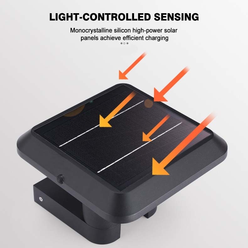 Durable and Waterproof 3000-6500K Color Temperature Led Solar Wall Light for Garden Lamp IP65 Rating