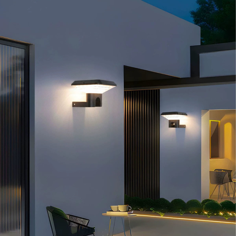 Durable Waterproof Color Temperature 3000-6500K Aluminum Alloy Body IP65 Led Solar Wall Lights Outdoor