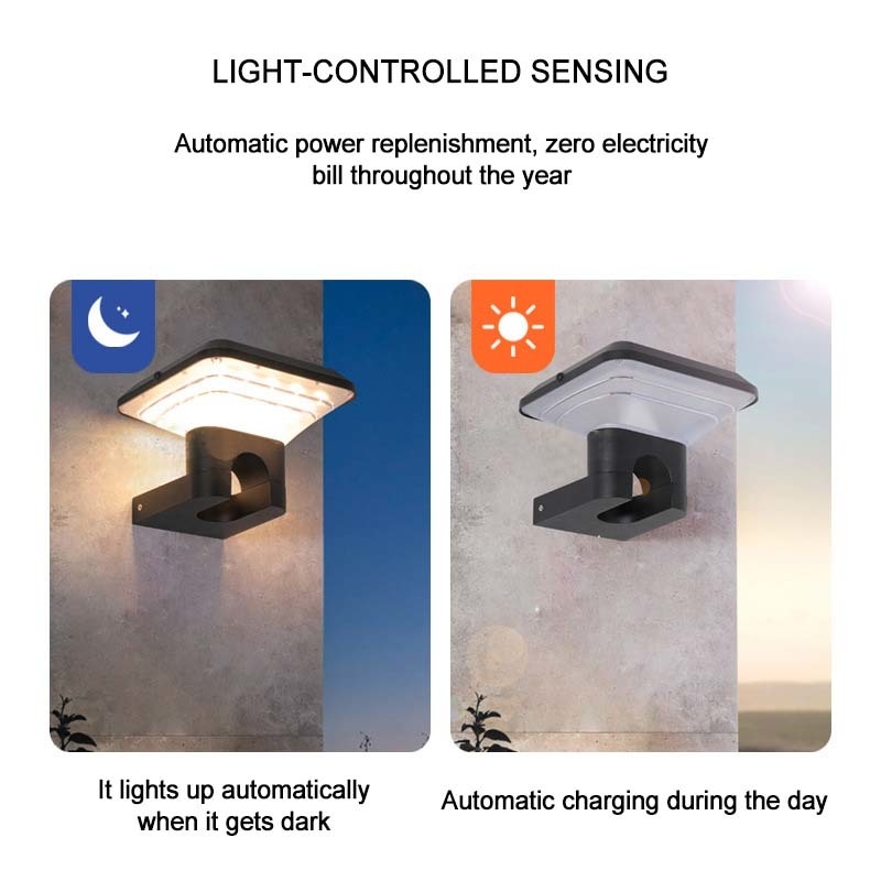 Durable and Waterproof 3000-6500K Color Temperature Led Solar Wall Light for Garden Lamp IP65 Rating