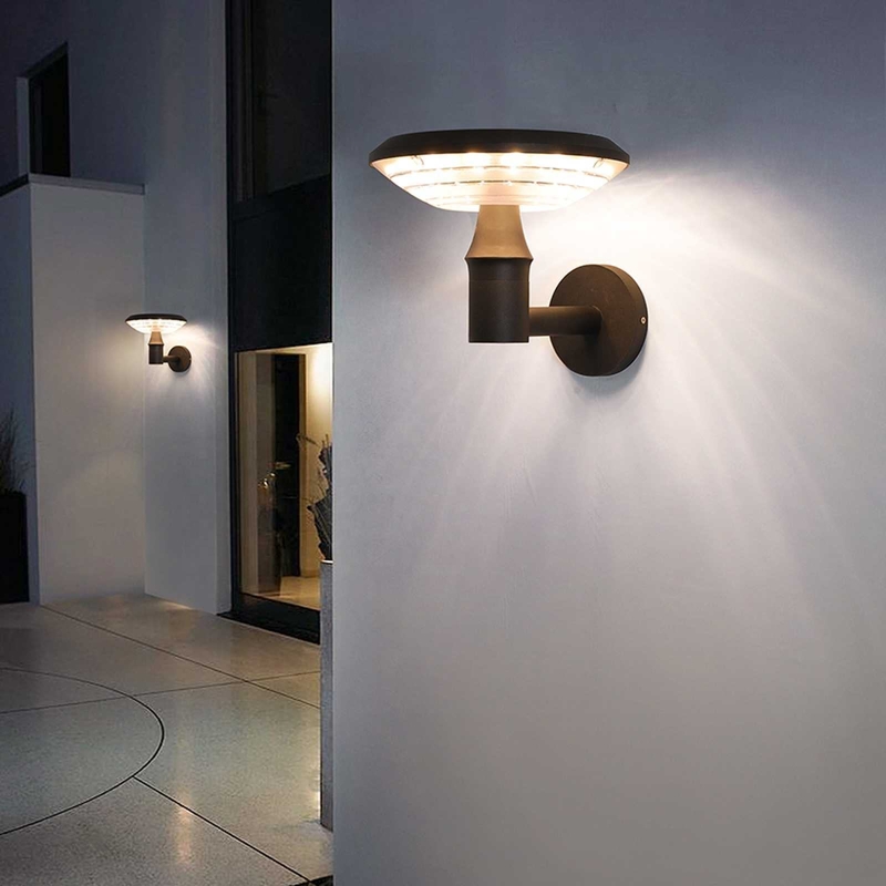 IP65 Waterproof Outdoor Warm Light Solar Wall Light, Die Cast Aluminum, Sturdy and Durable