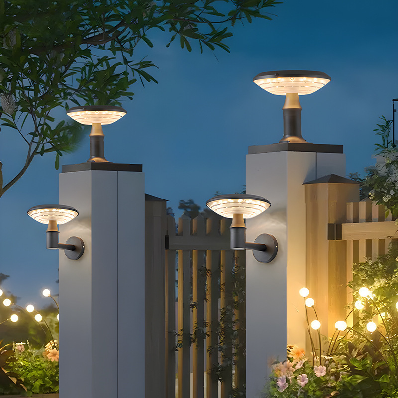 IP65 Waterproof Outdoor Warm Light Solar Wall Light, Die Cast Aluminum, Sturdy and Durable