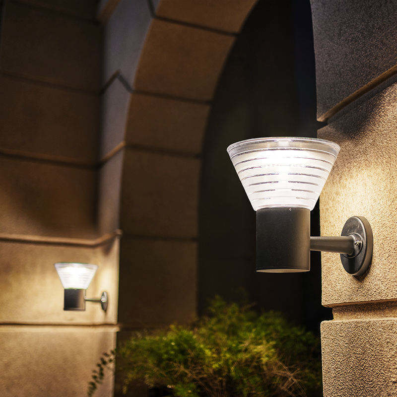 Exterior Modern Waterproof Solar Wall Light Hotel Garden Led Ip65 Solar Wall Lamp