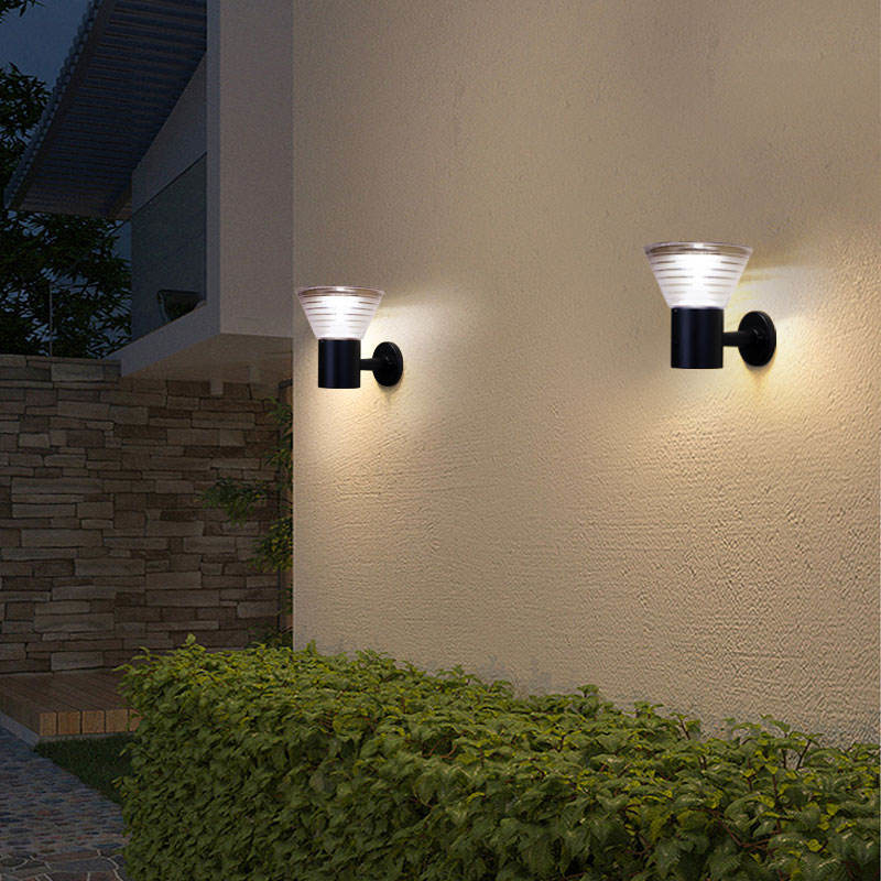 Exterior Modern Waterproof Solar Wall Light Hotel Garden Led Ip65 Solar Wall Lamp