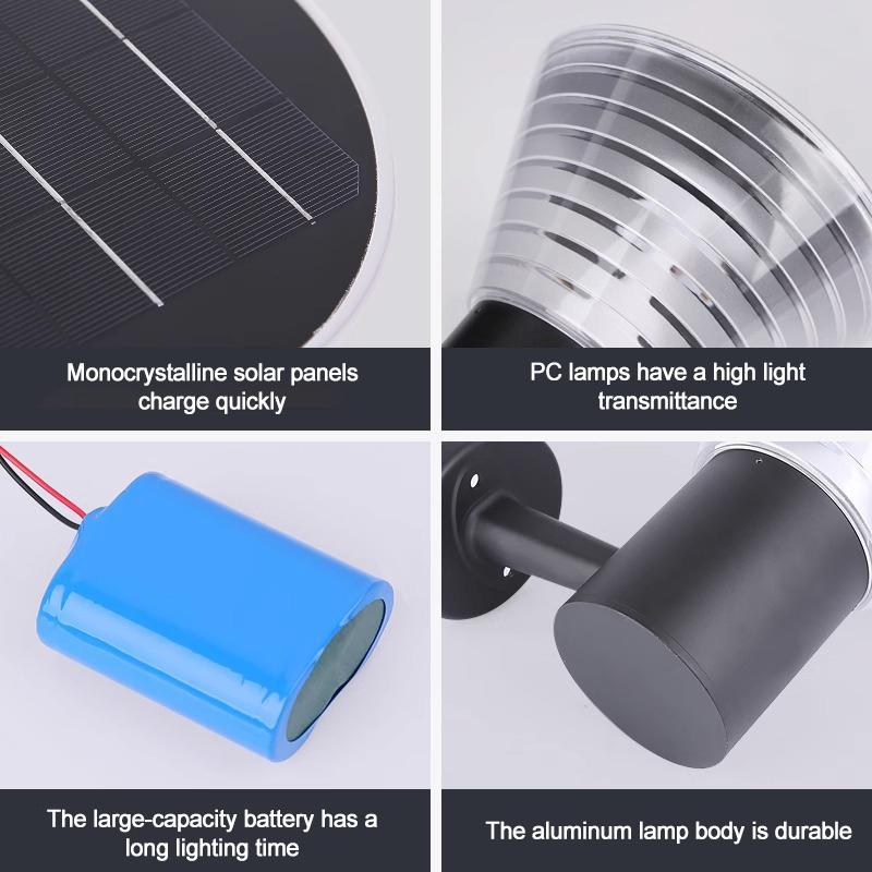 OEM/DEM Solar Wall Lights Waterproof Ip65 6500K Aluminum Led Outdoor Solar Light Wall Mounted For Villa