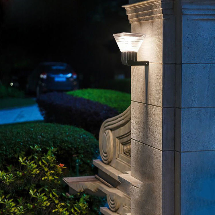 Exterior Modern Waterproof Solar Wall Light Hotel Garden Led Ip65 Solar Wall Lamp