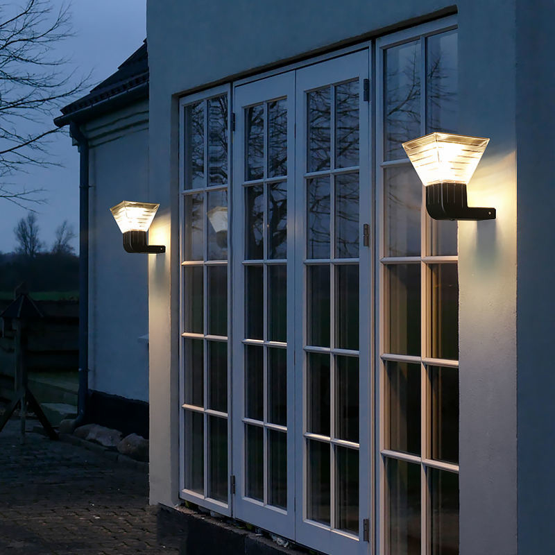 Exterior Modern Waterproof Solar Wall Light Hotel Garden Led Ip65 Solar Wall Lamp