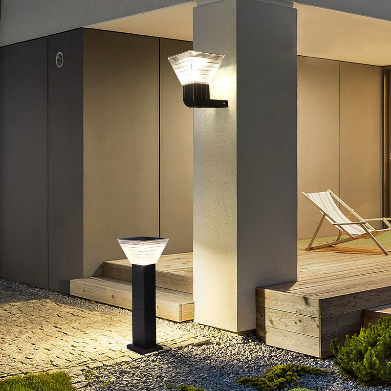Exterior Modern Waterproof Solar Wall Light Hotel Garden Led Ip65 Solar Wall Lamp