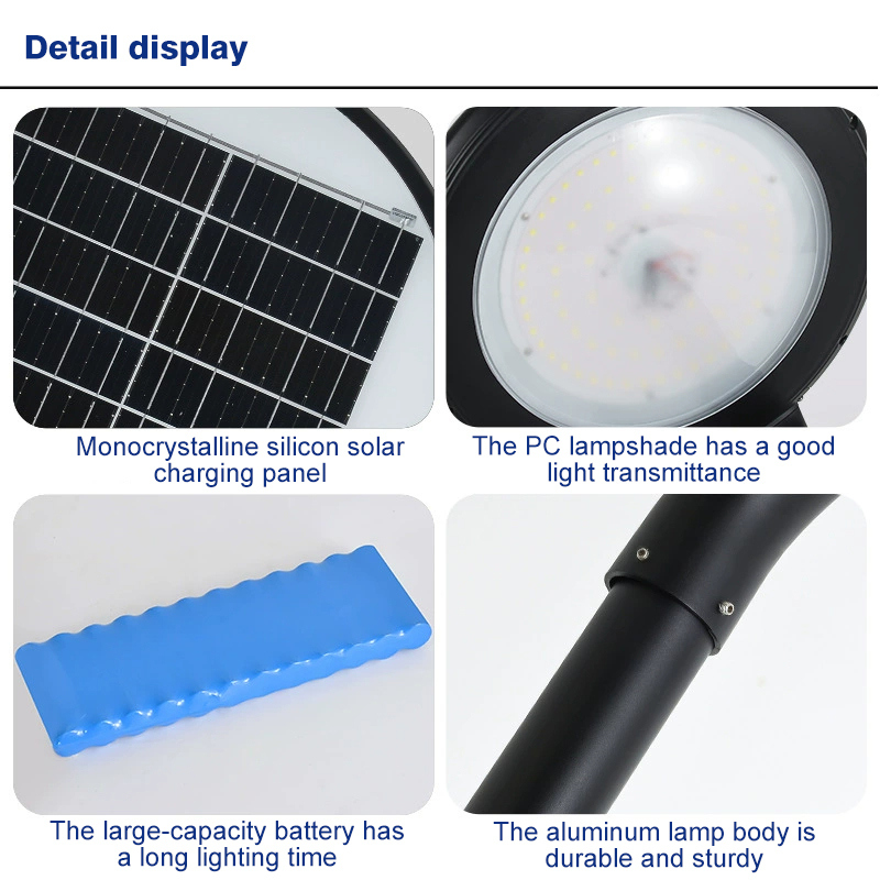 Solar Bollard Light IP65 Waterproof LED Garden Lamp for Park, Villa and Pathway Use