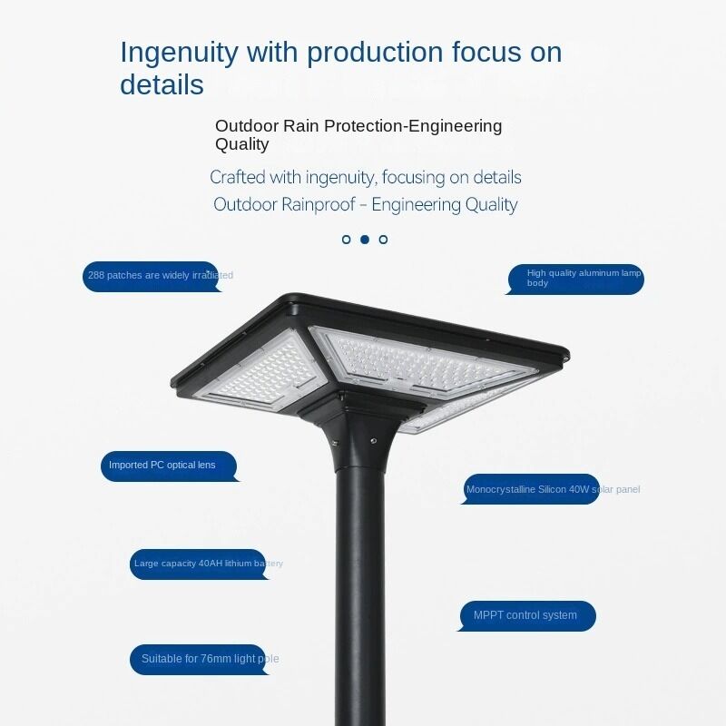 Solar Garden Lamp with Auto Dusk-to-Dawn Lighting for Pathways, Yards and Landscape Décor