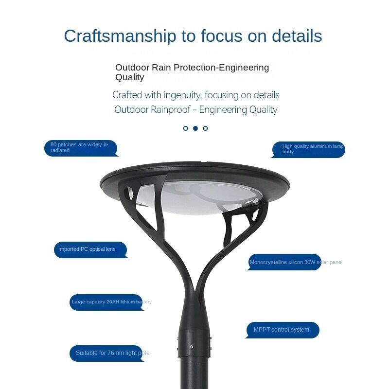High-Efficiency Solar Garden Lamp for Eco-Friendly Outdoor Lighting and Night Safety