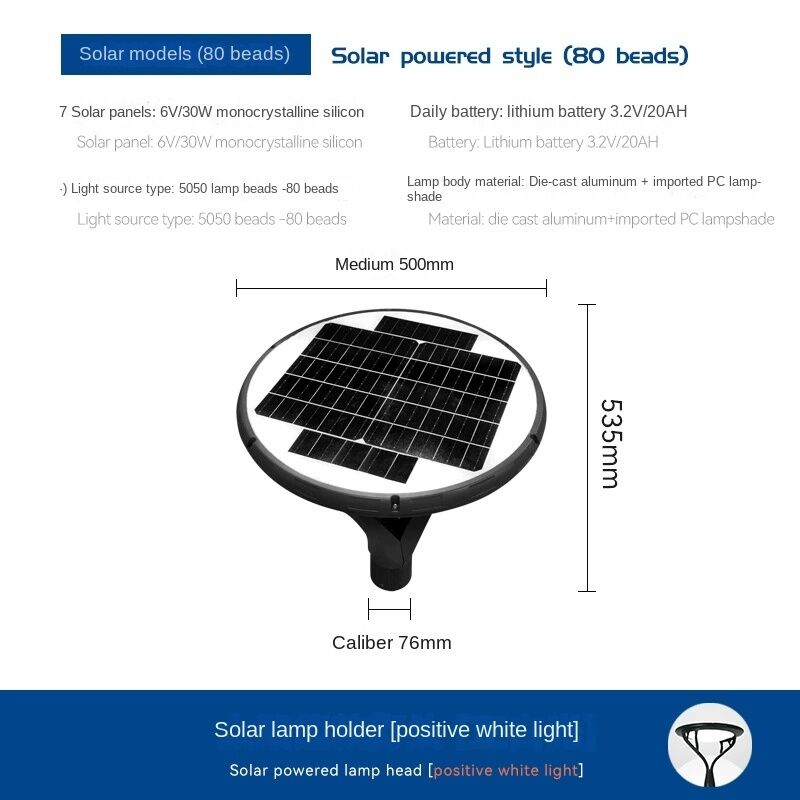 High-Efficiency Solar Garden Lamp for Eco-Friendly Outdoor Lighting and Night Safety