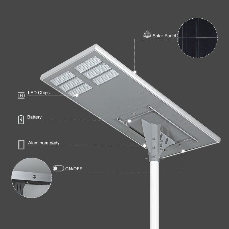 Integrated Solar Street Light for Outdoor Road Lighting – Long Working Time & Easy Install