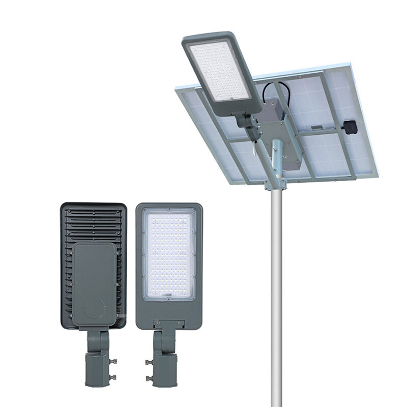 Split Solar Street Light 60/120/180/240 LED, 18-150W Polycrystalline Panel, LiFePO4 Battery