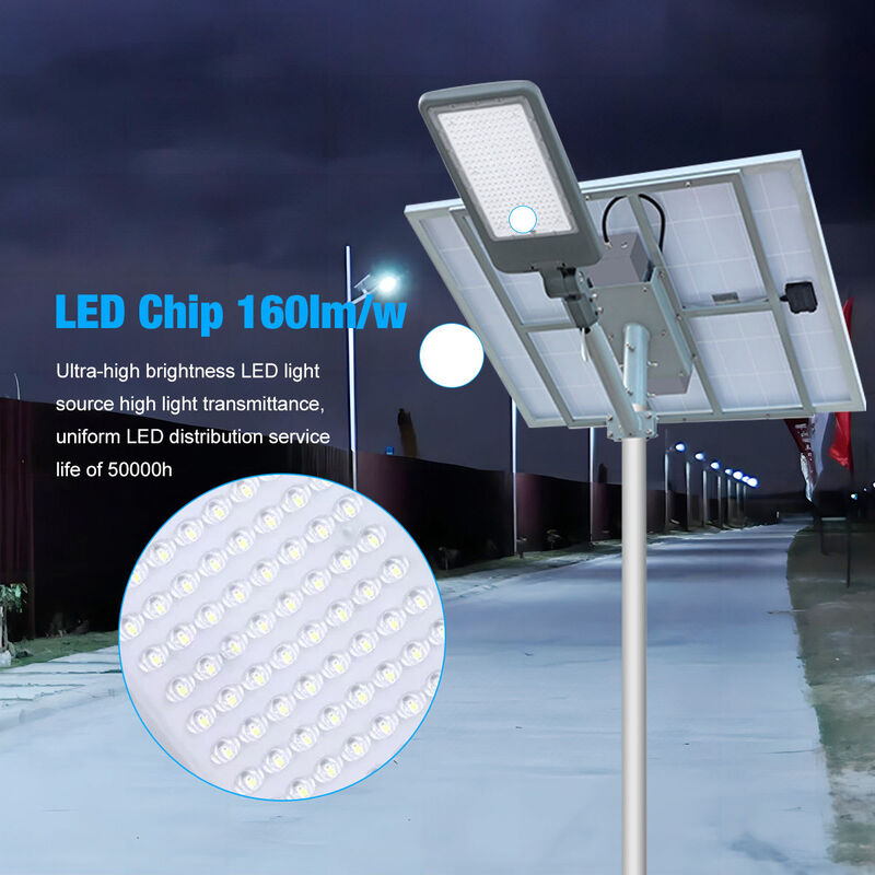 Split Solar Street Light 60-240 LEDs, Die-Cast Aluminum, 30-36h Continuous Lighting, 3-Year Guarantee