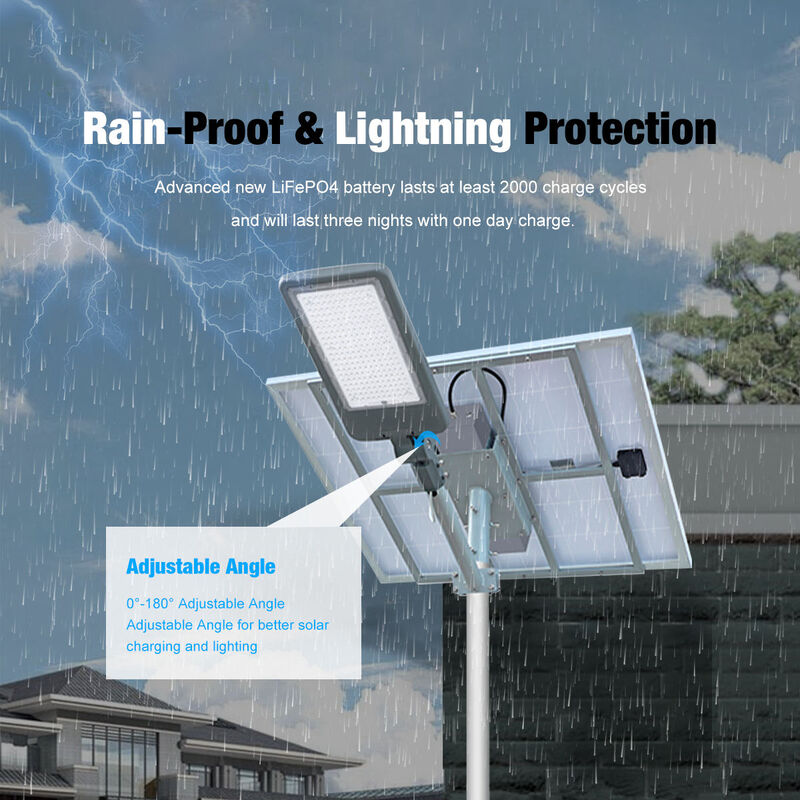 Outdoor Split Solar Street Light, High Brightness 160lm/w, 60–240 LED, IP65 Waterproof, Energy Efficient